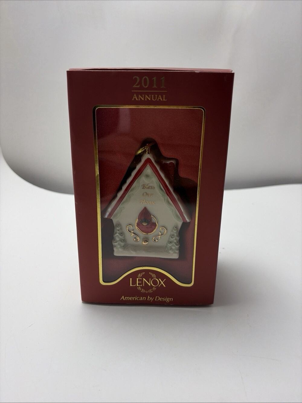 Lenox American by Design Annual 2011, Bless Our Home Cardinal Birdhouse, In Box